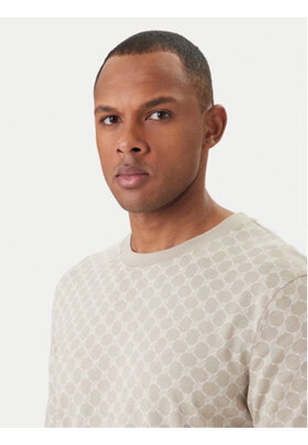 JOOP! T-Shirt Victormanuel 30101945 Beżowy Regular Fit. Kolor: beżowy. Materiał: bawełna