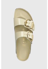 Birkenstock klapki skórzane Arizona damskie kolor beżowy 1026128. Kolor: beżowy. Materiał: skóra #4
