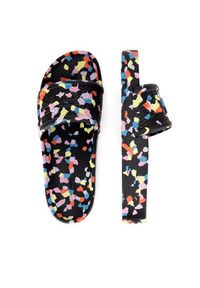 Hunter Klapki WFD4019EVA-BLK Kolorowy. Materiał: kauczuk. Wzór: kolorowy