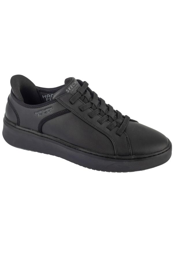 skechers - Buty sportowe Sneakersy męskie, Slip-Ins: Court Break - Suit Sneaker. Kolor: czarny. Sport: turystyka piesza