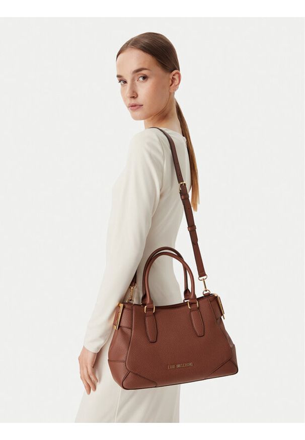 Love Moschino - LOVE MOSCHINO Torebka JC4097PP1PLT1200 Brązowy. Kolor: brązowy. Materiał: skórzane