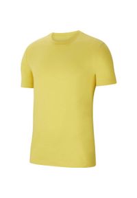Nike - T-shirt Męski Logo Park. Kolor: żółty