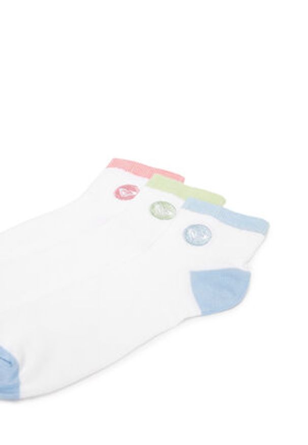 Roxy Skarpety AS_ROXY_04Z_SS25 (3-PACK) Biały. Kolor: biały. Materiał: materiał, bawełna