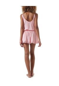 Melissa Odabash - MELISSA ODABASH - Różowa sukienka mini Chelsea. Kolor: różowy, wielokolorowy, fioletowy. Materiał: wiskoza. Wzór: aplikacja. Długość: mini #5