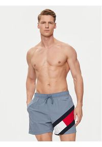 TOMMY HILFIGER - Tommy Hilfiger Szorty kąpielowe UM0UM02048 Niebieski Slim Fit. Kolor: niebieski. Materiał: syntetyk #4