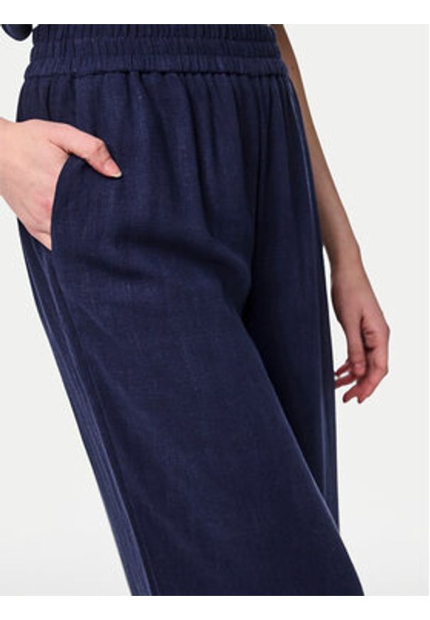Pieces Kuloty Vinsty 17124361 Granatowy Wide Leg. Kolor: niebieski. Materiał: wiskoza