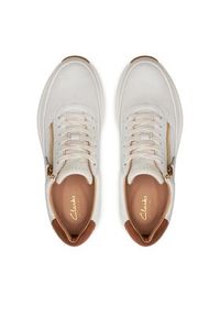 Clarks Sneakersy Tivoli Zip 26176650 Écru. Materiał: skóra #5
