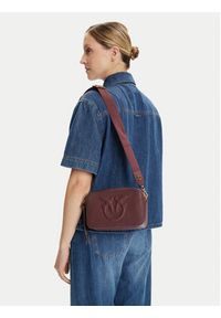 Pinko - PINKO Torebka Carrie Camera Bag Classic PE 25 PLTT 104336 A29Q Bordowy. Kolor: czerwony. Materiał: skórzane
