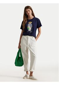Polo Ralph Lauren T-Shirt 211959112001 Granatowy Straight Fit. Typ kołnierza: polo. Kolor: niebieski. Materiał: bawełna