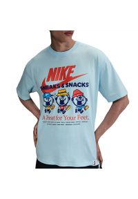 Koszulka męska Nike Sportswear Max90 HJ0754-474 - niebieska. Kolor: niebieski. Materiał: bawełna. Długość rękawa: krótki rękaw. Długość: krótkie. Wzór: nadruk #1