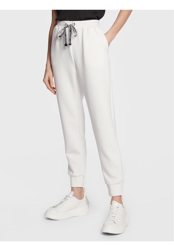 Gaudi Jeans Spodnie dresowe 311BD24008 Biały Regular Fit. Kolor: biały. Materiał: dresówka, syntetyk