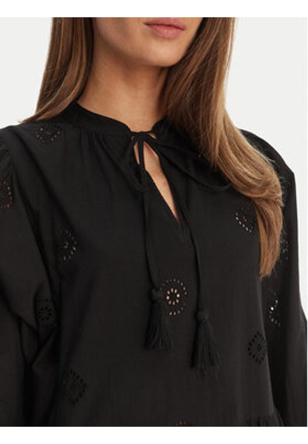 Seafolly Sukienka letnia Embroidery 54155-DR Czarny Regular Fit. Kolor: czarny. Materiał: bawełna. Sezon: lato
