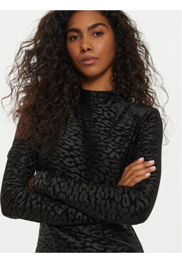 Guess Sukienka koktajlowa Elizabeth W4BK15 KCGJ2 Czarny Slim Fit. Kolor: czarny. Materiał: syntetyk. Styl: wizytowy