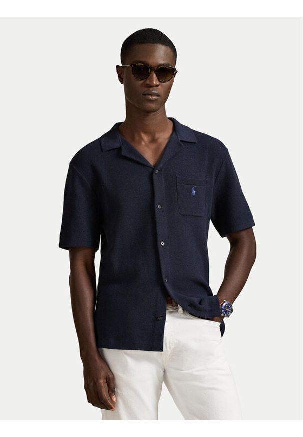 Polo Ralph Lauren Koszula 710P04442001 Granatowy Regular Fit. Typ kołnierza: polo. Kolor: niebieski. Materiał: bawełna