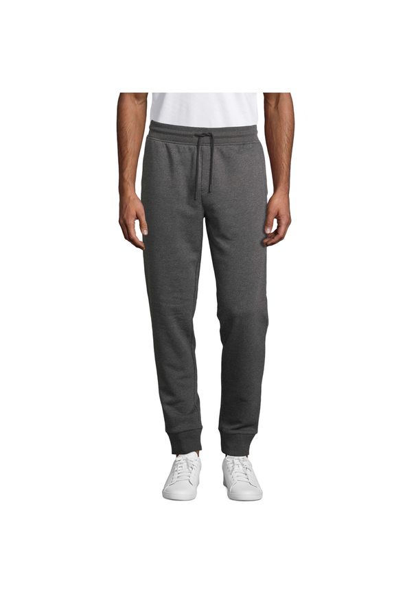 SOL'S - Spodnie do biegania Sol's Jumbo. Kolor: szary. Materiał: bawełna. Długość: długie. Sport: bieganie