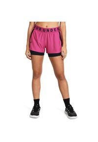 Spodenki krótkie damskie Under Armour Play Up 2-in-1 Shorts. Kolor: różowy. Długość: krótkie