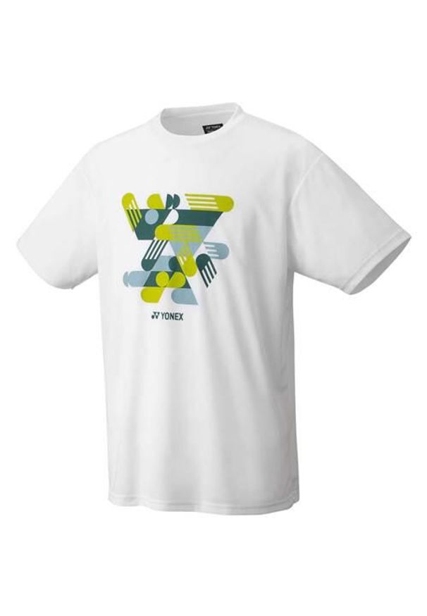 YONEX - Koszulka sportowa męska Yonex Unisex Practice. Kolor: biały, wielokolorowy, zielony. Długość rękawa: krótki rękaw. Długość: krótkie