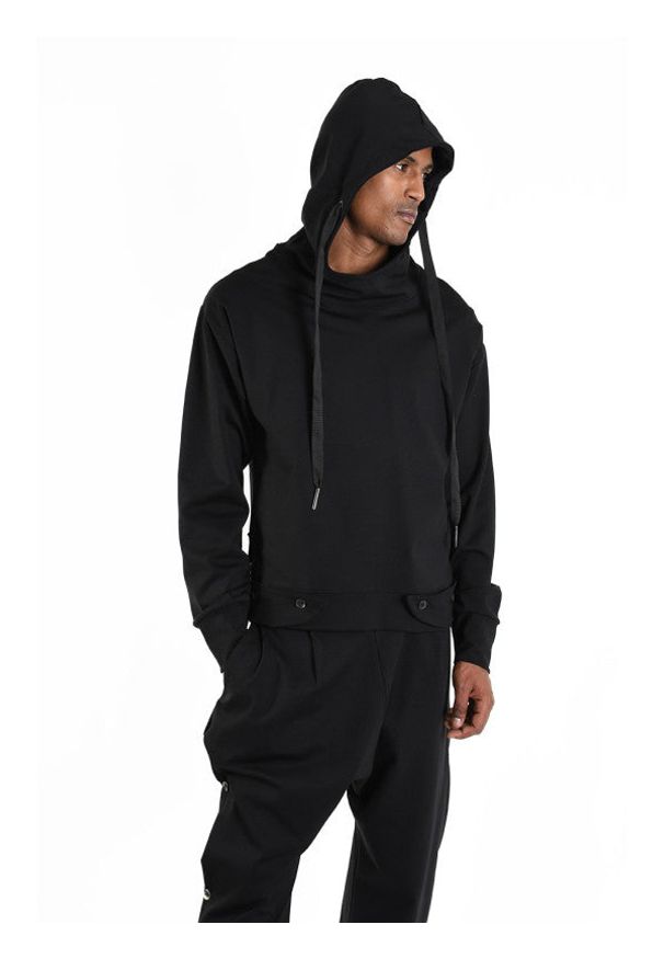 La Haine Inside Us Bluza Unisex | P25083MM1081 | Mężczyzna | Czarny. Okazja: na co dzień. Typ kołnierza: kaptur. Kolor: czarny. Materiał: elastan, wiskoza. Styl: elegancki, casual
