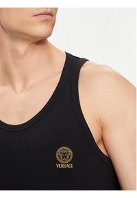 VERSACE - Versace Tank top Medusa AUU01012 Czarny Regular Fit. Kolor: czarny. Materiał: bawełna