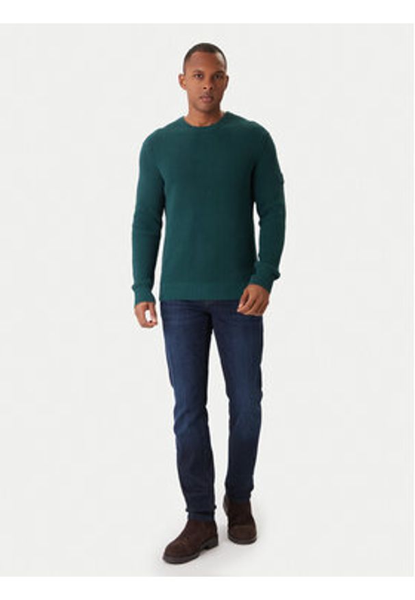 JOOP! Jeans Sweter Harono 30047662 Zielony Modern Fit. Kolor: zielony. Materiał: bawełna