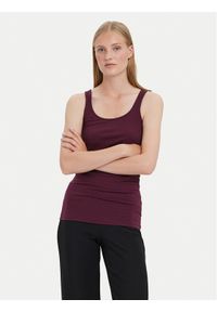 Vero Moda Top Maxi 10185110 Fioletowy Regular Fit. Kolor: fioletowy. Materiał: bawełna