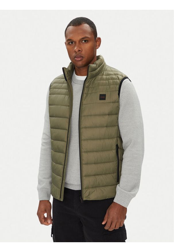 BOSS Kamizelka Odeno2 50530966 Zielony Slim Fit. Kolor: zielony. Materiał: syntetyk