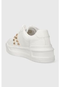 Guess sneakersy LEMSTUD kolor biały FL8MMS ELE12. Nosek buta: okrągły. Zapięcie: sznurówki. Kolor: biały. Materiał: guma. Obcas: na platformie #5