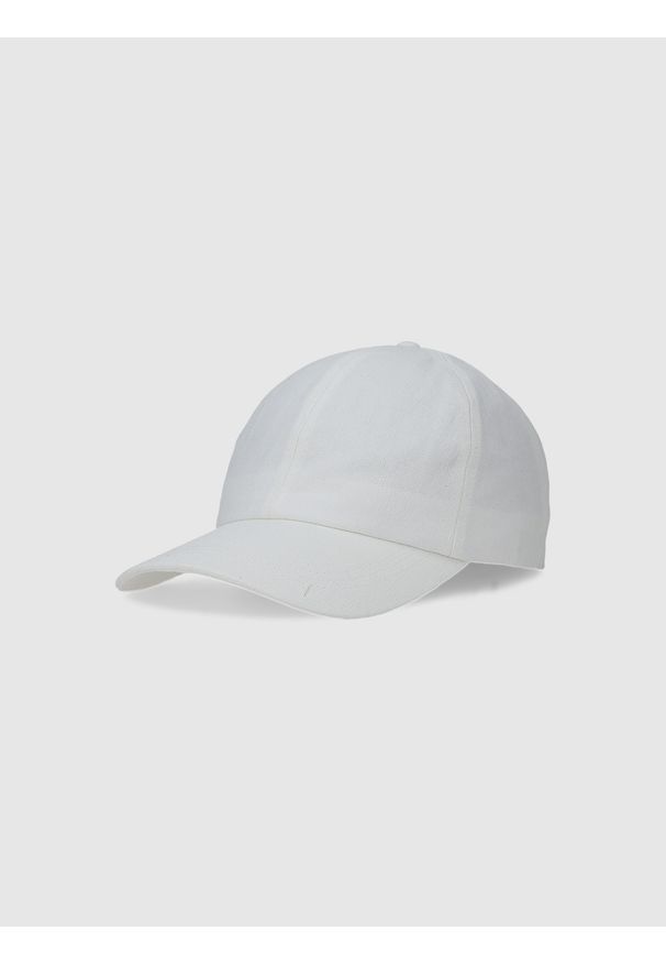 4f - 4F Czapka z daszkiem strapback uniseks - biała S/M. Kolor: biały. Materiał: bawełna, materiał. Sezon: lato. Styl: sportowy