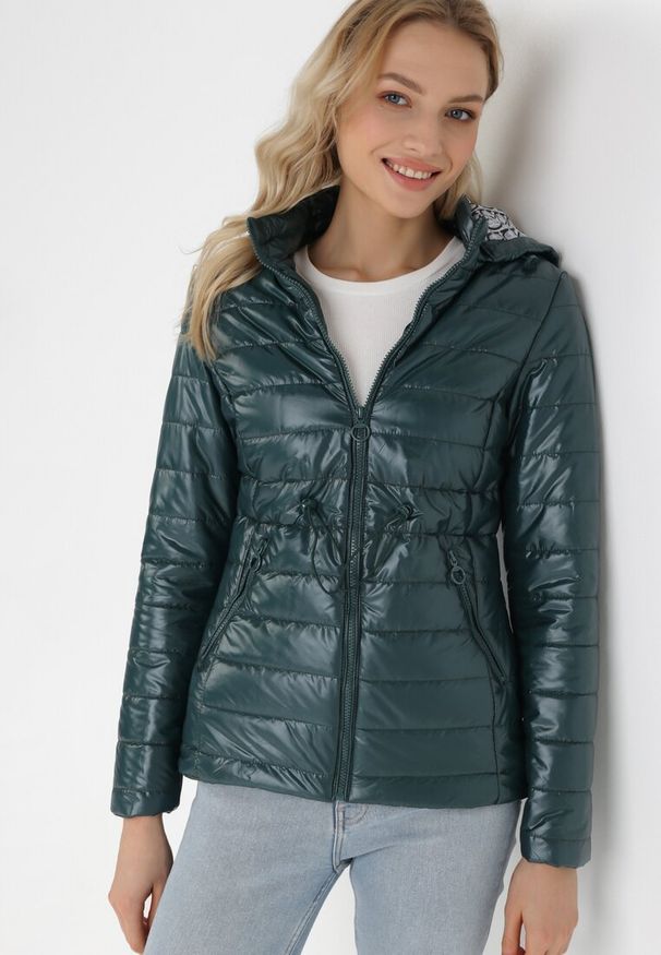 Born2be - Zielona Kurtka Semithoe. Kolor: zielony. Materiał: tkanina. Styl: klasyczny