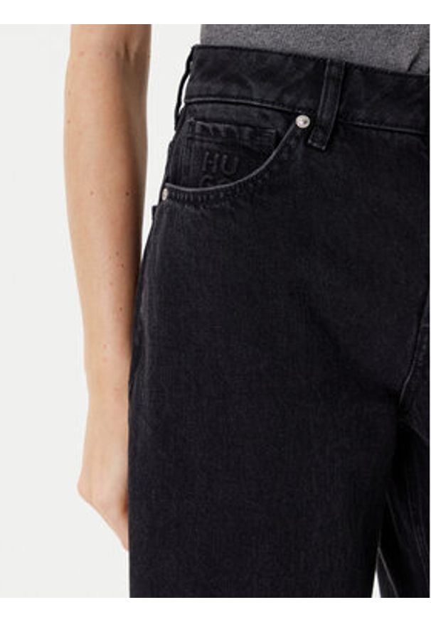 Hugo - HUGO Jeansy Gimine_3 50544027 Czarny Mom Fit. Kolor: czarny