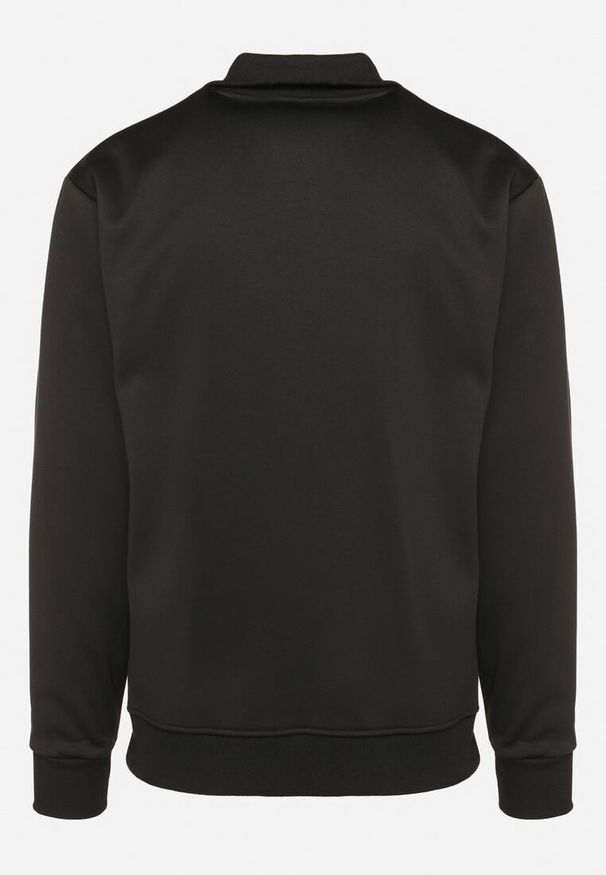 Born2be - Czarna Rozpinana Bluza z Golfem i Wsuwanymi Kieszeniami Riathania. Okazja: na co dzień. Typ kołnierza: golf. Kolor: czarny. Styl: elegancki, casual
