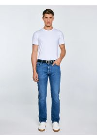 Big-Star - Jeansy męskie z prostą nogawką niebieskie Colt 434. Okazja: na co dzień. Kolor: niebieski. Styl: klasyczny, elegancki, casual #5