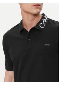 Calvin Klein Polo K10K112467 Czarny Regular Fit. Typ kołnierza: polo. Kolor: czarny. Materiał: bawełna #3
