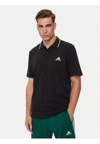 Adidas - adidas Polo Essentials IC9314 Czarny Regular Fit. Typ kołnierza: polo. Kolor: czarny. Materiał: bawełna #1