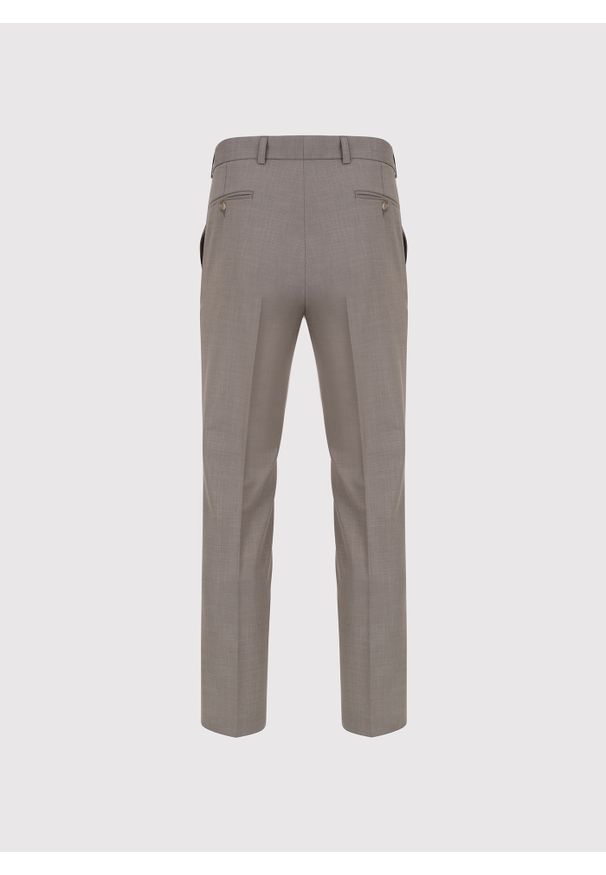 Pako Lorente - PAKO LORENTE – Jasnobrązowe spodnie ganiturowe. Kolor: brązowy. Materiał: poliester, wiskoza, elastan. Wzór: gładki. Styl: elegancki, młodzieżowy