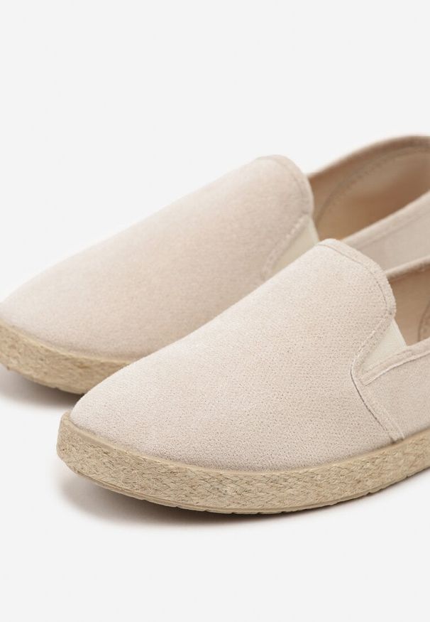Born2be - Beżowe Trampki Ozdobione Plecionką Tolessea. Kolor: beżowy. Materiał: jeans. Wzór: aplikacja. Styl: klasyczny, elegancki