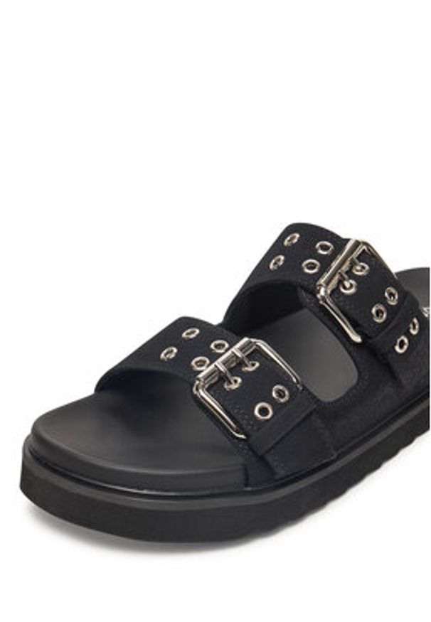 DeeZee Klapki HY86009-16 Czarny. Kolor: czarny. Materiał: syntetyk, skóra