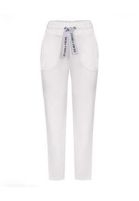CUORI e PICCHE - Białe spodnie dresowe Uno. Kolor: biały. Materiał: dresówka