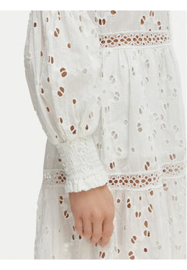 Iconique Sukienka letnia Joanna IC26-008 Biały Regular Fit. Kolor: biały. Materiał: bawełna. Sezon: lato