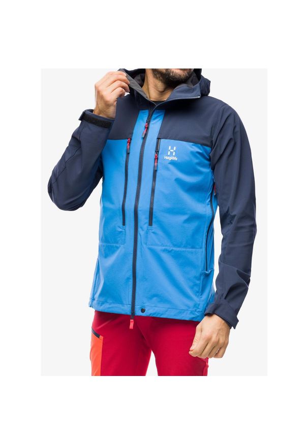Haglöfs - Kurtka softshell męska Haglofs Roc Sight Softshell Jacket. Kolor: niebieski. Materiał: softshell. Sport: turystyka piesza