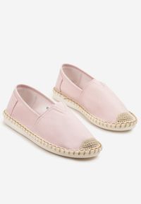 Born2be - Różowe Espadryle Ozdobione Plecionką Natimeire. Okazja: na spacer. Kolor: różowy. Wzór: aplikacja. Sezon: lato. Styl: klasyczny #4