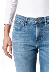 Wrangler - WRANGLER HIGH RISE SKINNY PEKIN SKY W27HFS17S. Stan: podwyższony. Wzór: aplikacja #8