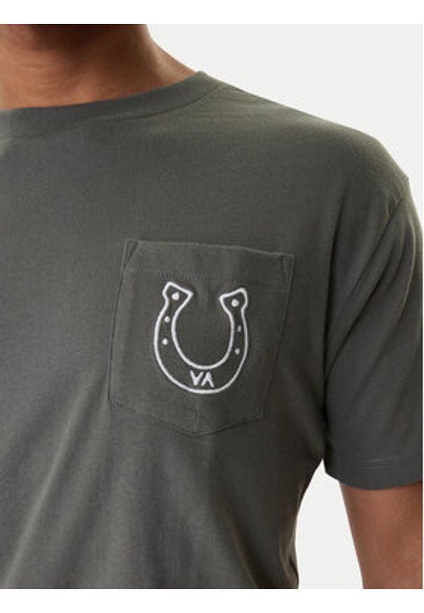 RVCA T-Shirt EVYZT00274 Zielony Regular Fit. Kolor: zielony. Materiał: bawełna