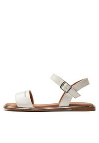 Calvin Klein Jeans Sandały Flat Sandal V3A2-80824-1688 S Biały. Kolor: biały. Materiał: skóra