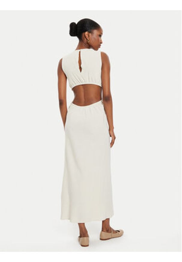 ViCOLO Sukienka letnia TB2469 Écru Regular Fit. Materiał: wiskoza. Sezon: lato