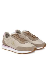 Calvin Klein Sneakersy Retro Runner Lace Up Nylon Mg YW0YW01990 Khaki. Kolor: brązowy. Materiał: materiał #6