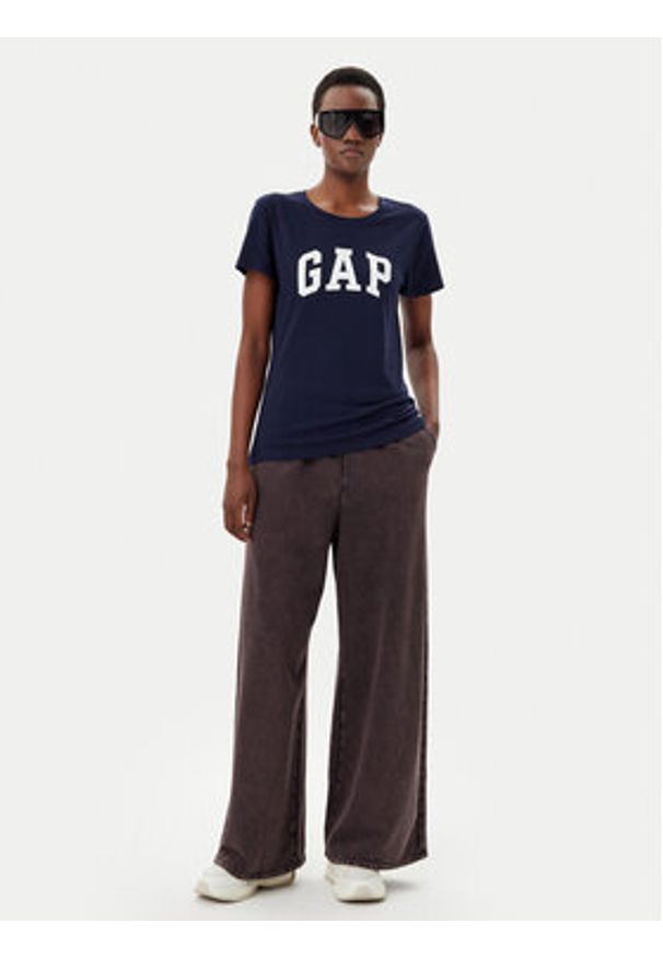 GAP - Gap T-Shirt 729555-00 Granatowy Regular Fit. Kolor: niebieski. Materiał: bawełna