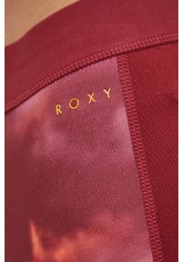 Roxy Legginsy damskie kolor bordowy wzorzyste. Kolor: czerwony. Materiał: dzianina #4