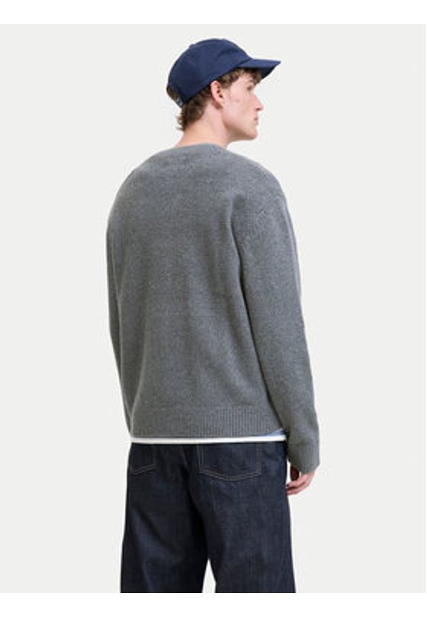 Jack & Jones Kardigan Norrebro 12282732 Szary Loose Fit. Kolor: szary. Materiał: bawełna