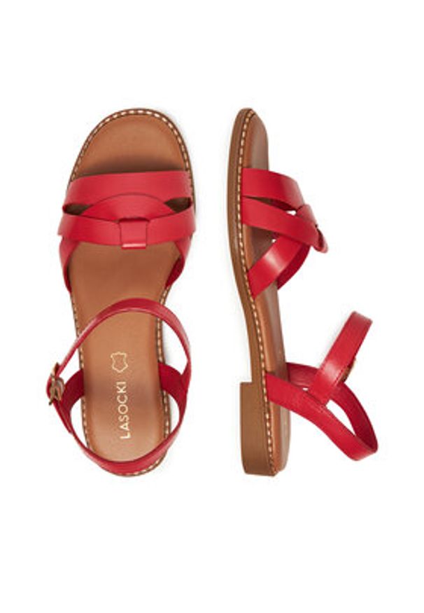 Lasocki Sandały RST-KM215-02 Czerwony. Kolor: czerwony. Materiał: skóra